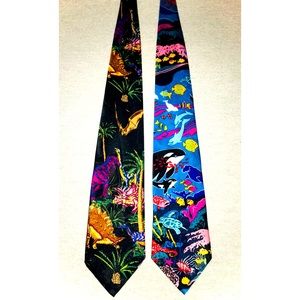 Ocean Animals / Dinosaur Ties Surrey Tie Lot of 2